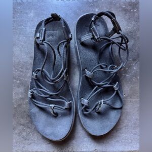 Teva Black Voya Infinity Strappy Sandals